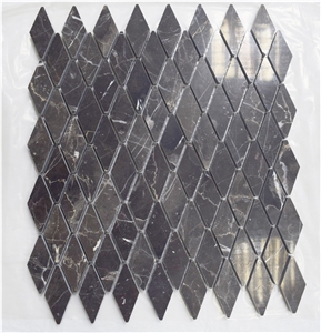 Irregular Shap Dark Emperador Mosaic Fish Scale Mosaic Tile for Floor Tile