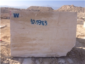 Beige Vein Cut Travertine Block W Selection