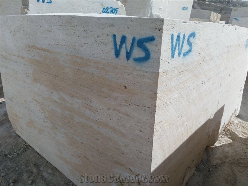 Vein Cut Travertine Block W Select