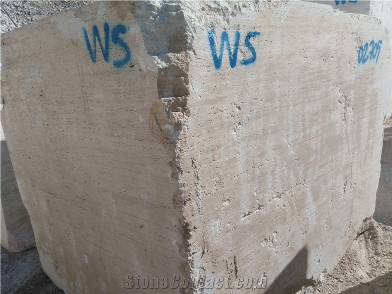 Vein Cut Travertine Block W Select