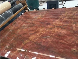 Rosso Damasco Marble Big Slab,Marble Tiles & Slabs