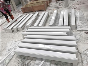 White Artificial Marble Fireplace Mantel