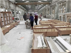 White Artificial Marble Fireplace Mantel
