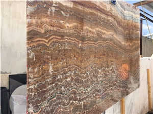 Onyx Red Slabs, Onice Red Vulcano Slabs
