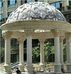 Big Elegant Classic White Marble Garden Gazebo, Hand Carved Wholesale Marble Cheap Garden Gazebo Big Elegant Classic White Marble Garden Gazebo, Hand Carved Wholesale Marble Cheap Garden Gazebo