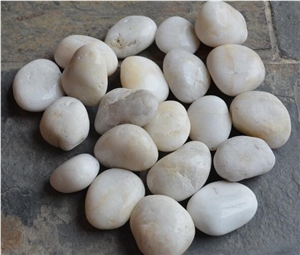 Cheap Tumbled Round White Pebble Stone Gravel Stone for Driveway and Landscaping