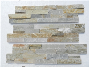 China Gold-Yellow Slate Ledge Stone,Slate Cultured Stone
