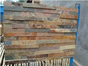 Chinese Popular Cheap Rusty, Brown Culture Stone/Corner/ Ledge Stone Wall Cladding Decor, Exterior Natural Building Stone Wall Garden Decoration