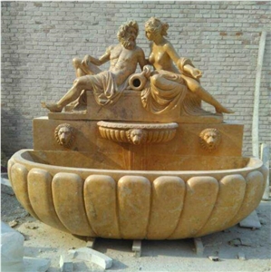 Natural Indoor Swimming Pool Fountain, Rotating Granite Sphere Indoor Water Fountains