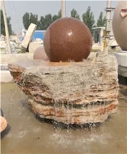 Small Stone Roating Ball Fountains,Mini Size Outdoor Ball Fountain,Water Fountain Rolling Ball Decoration