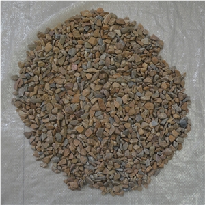 Yellow Color Stone Gravel Pea and Rock Construction Crush Stone for Building and Decoration