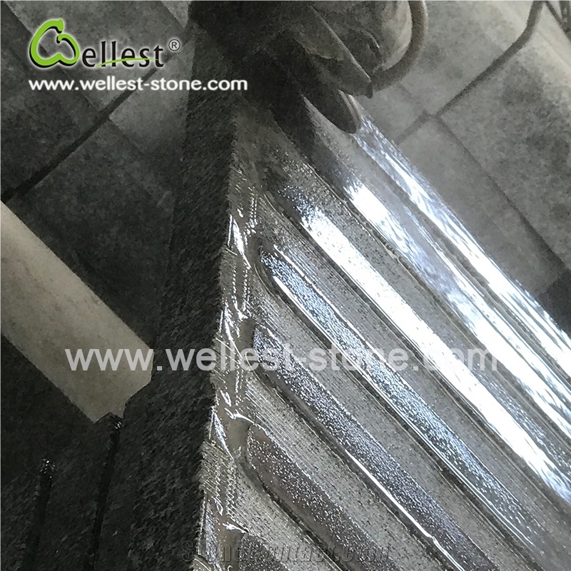 Dark Black Grey Granite Anti Slip Conductive Tactile Blind Stone Tile and Paver