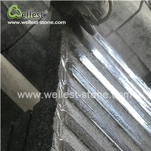 Dark Black Grey Granite Anti Slip Conductive Tactile Blind Stone Tile and Paver
