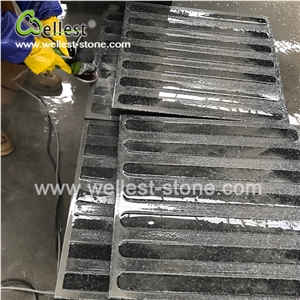 Dark Black Grey Granite Anti Slip Conductive Tactile Blind Stone Tile and Paver
