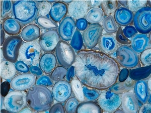 Blue Agate Semiprecious Stone