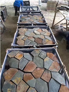 Cheap Rust Slate Flagstone Paving for Walkway