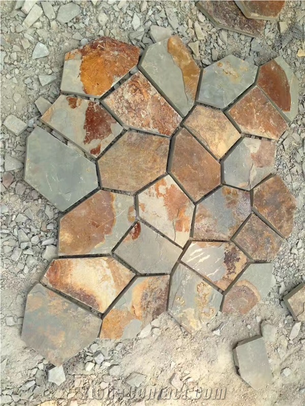 Cheap Rust Slate Flagstone Paving for Walkway