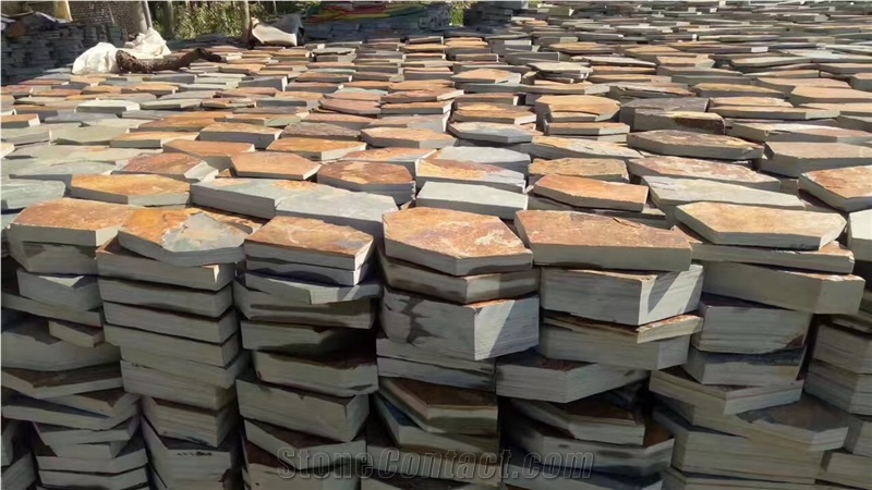 Cheap Rust Slate Flagstone Paving for Walkway