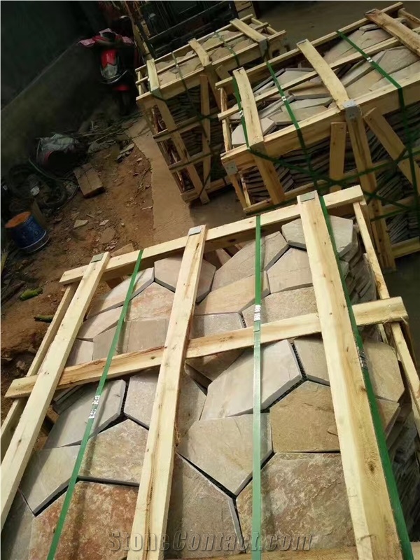 Cheap Rust Slate Flagstone Paving for Walkway