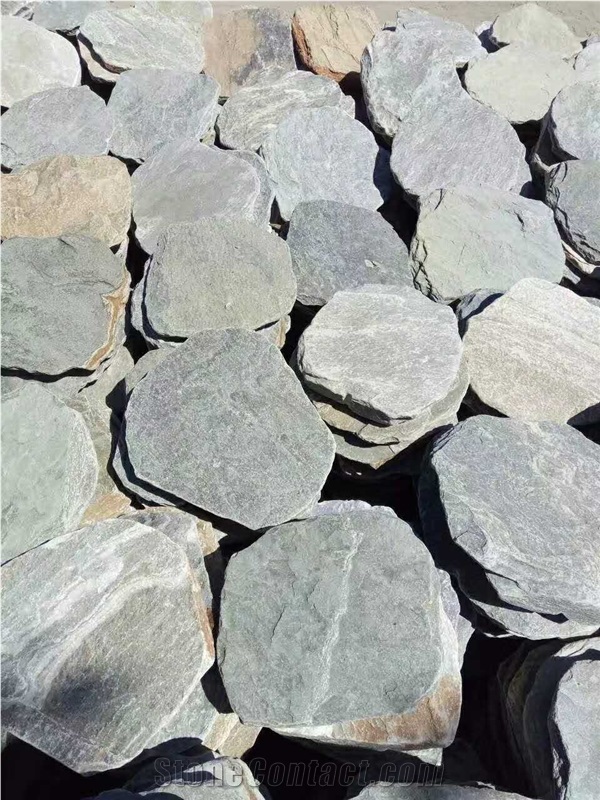 Tumbled Slate Stepping Stone Garden Paver Round Shape