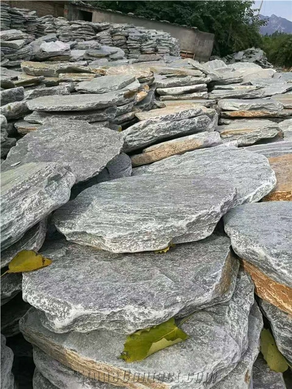 Tumbled Slate Stepping Stone Garden Paver Round Shape