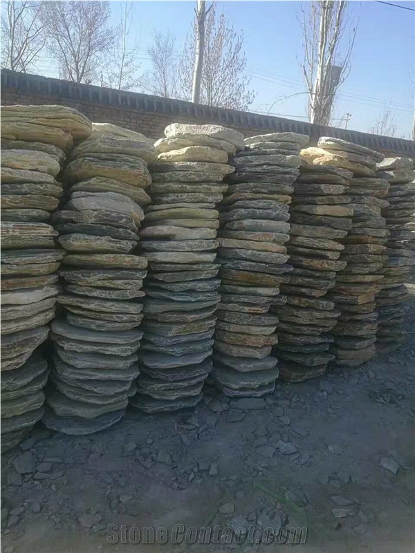 Tumbled Slate Stepping Stone Garden Paver Round Shape
