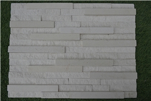 White Sandstone Ledge Stone, Stacked Stone, Wall Stone Cladding