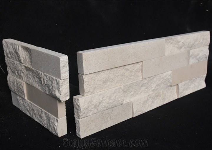 White Sandstone Ledge Stone, Stacked Stone, Wall Stone Cladding