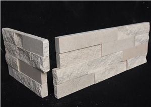 White Sandstone Ledge Stone, Stacked Stone, Wall Stone Cladding
