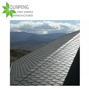 Cheap Price for Half Round Shape/Fish Scale Black Roof Slate Tiles for Covering