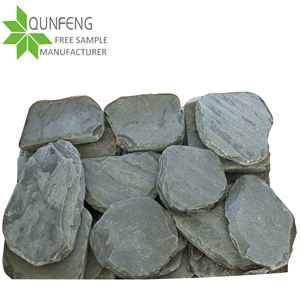 China Natural Durable Non-Fading Strong Black Outdoor Slate Flagstone Stepping Stones,Paving Slate Stone Tiles