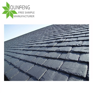 China Rectangular Shape Dark Grey/Black Roofing Slate Tiles and Covering,Slate Tile Roof