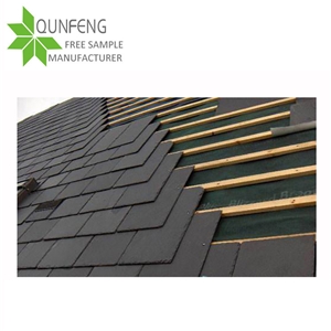 China Rectangular Shape Dark Grey/Black Roofing Slate Tiles and Covering,Slate Tile Roof