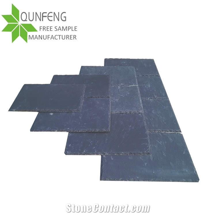 Chinese Manufacturer Direct Natural Black Stone Tile Round Slate Roofing,Tile Roof Stone