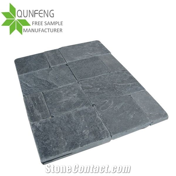 Cut-To-Size Stone Form and Erosion Resistance Antacid Natural Black Slate Tile Bulk Wholesale Tumbled Stones