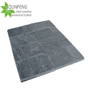 Cut-To-Size Stone Form and Erosion Resistance Antacid Natural Black Slate Tile Bulk Wholesale Tumbled Stones