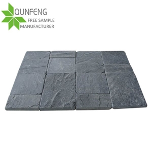 Cut-To-Size Stone Form and Erosion Resistance Antacid Natural Black Slate Tile Bulk Wholesale Tumbled Stones
