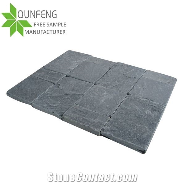 Cut-To-Size Stone Form and Erosion Resistance Antacid Natural Black Slate Tile Bulk Wholesale Tumbled Stones