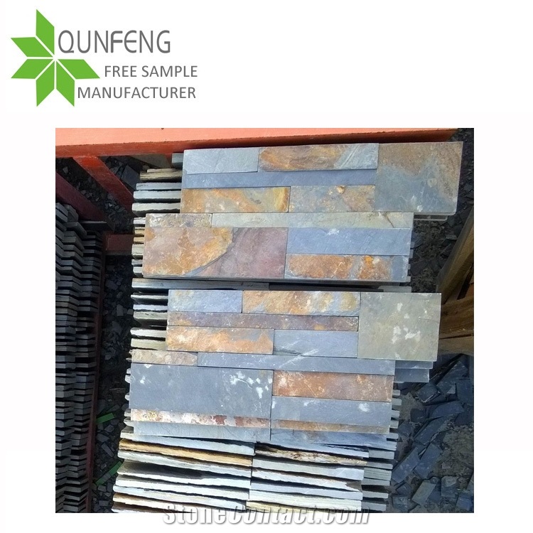 On Sale Multicolor/Golden Rusty Slate Ledgestone,Cultural Stone