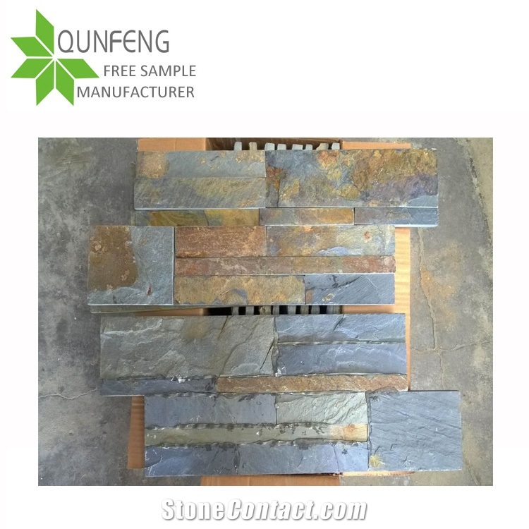 On Sale Multicolor/Golden Rusty Slate Ledgestone,Cultural Stone