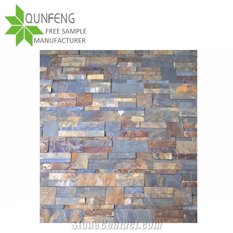 On Sale Multicolor/Golden Rusty Slate Ledgestone,Cultural Stone