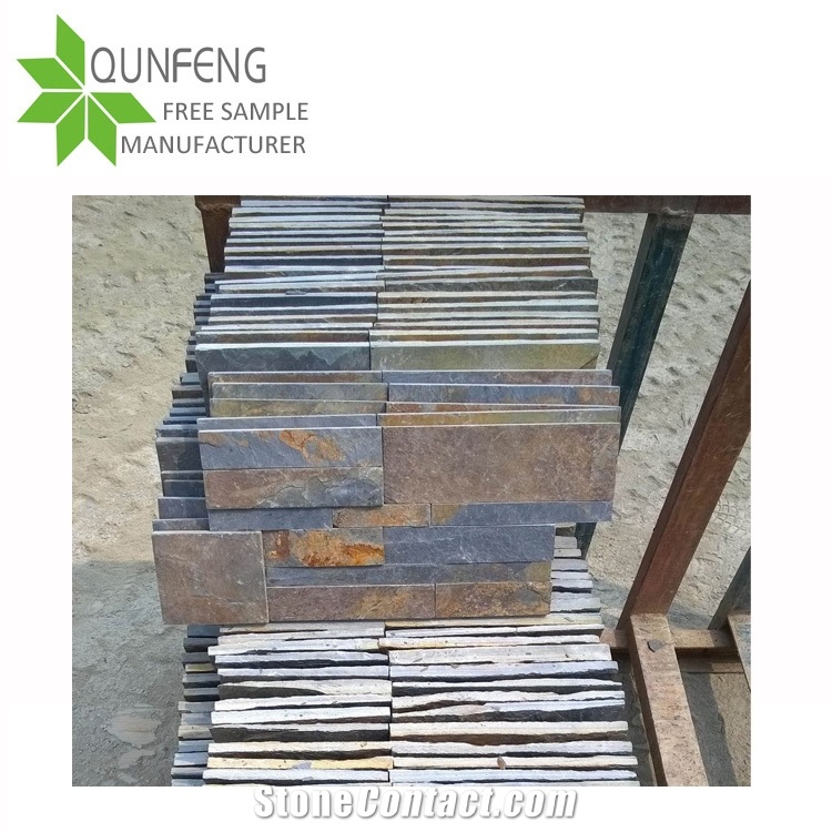 On Sale Multicolor/Golden Rusty Slate Ledgestone,Cultural Stone