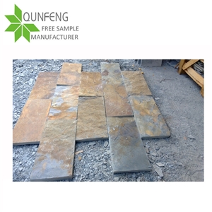 Popular China Autumn Rusty Slate Stone Flooring Tiles for Floor and Wall Covering