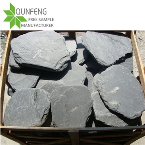 Popular Chinese Black Slate Flagstone Tiles for Stepping Stone for Garden