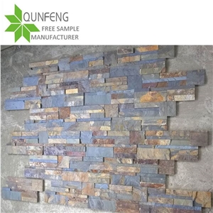 Split Surface Antacid Exterior Wall Slate Tile Culture Slate Stone, Stacked Stone,Rusty Slate Wall Cladding Stone