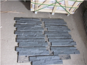 China Natural Black Slate Stone Split Face, Culture Slate Veneer, Nero Black Slate Culture Stone Tiles, Wall Decor Ledger Panel, Loose Stone