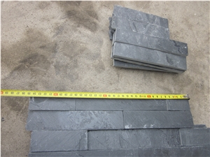 China Natural Black Slate Stone Split Face, Culture Slate Veneer, Nero Black Slate Culture Stone Tiles, Wall Decor Ledger Panel, Loose Stone