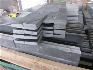 China Natural Black Slate Stone Split Face, Culture Slate Veneer, Nero Black Slate Culture Stone Tiles, Wall Decor Ledger Panel, Loose Stone