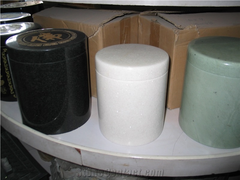 Empress White Marble Fangshan White Marble Cremation Urns