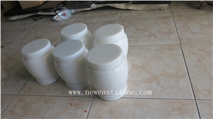 Fangshan White Marble,Fangshan Gaozhuang White Jade,Fangshan Gaozhuang White Marble Wholesale Funeral Urns for Human Ashes